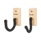 Allen Co Defender Hooks with Wooden Mounting Plaque, 2-Hooks Per Pack, Black 5654 - alternate 8